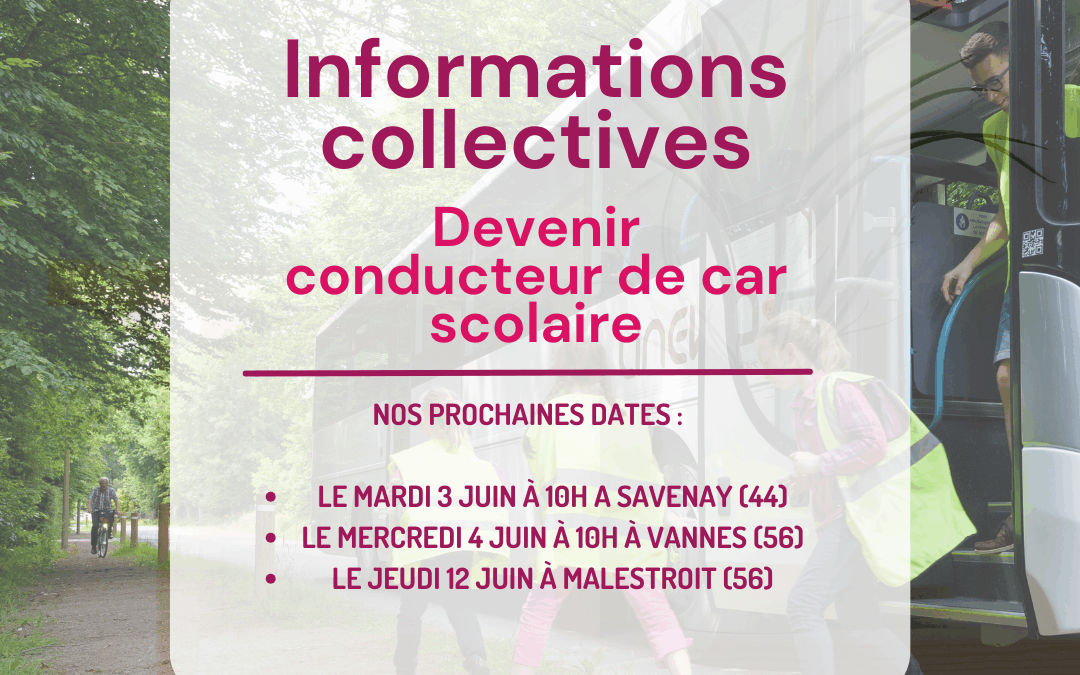 Découvrez le métier de conducteur de car scolaire avec Linevia lors des informations collectives : 3 dates en juin !